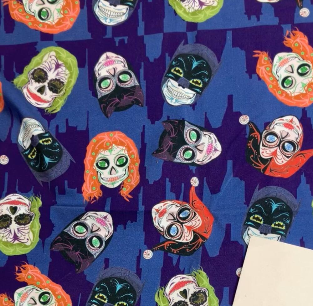 DC Comics 1 Yard Stretch Cotton Lycra Novelty Character Apparel Fabric